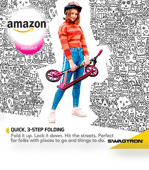 Titan Folding Commuter Kick Scooter — Push Scooters, Swagtron