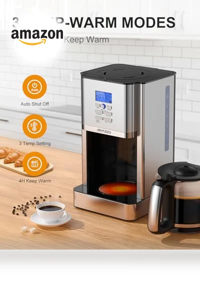 12-Cup Programmable Drip Coffee Maker — Coffee Makers, AIRMSEN