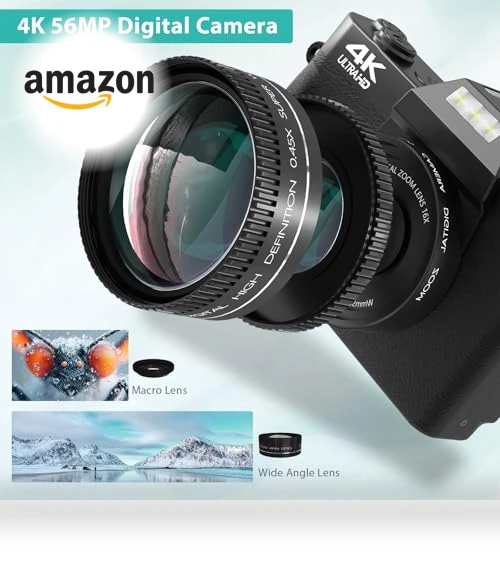4K Digital Camera for Photography & Vlogging — Mirrorless Cameras, WIKICO