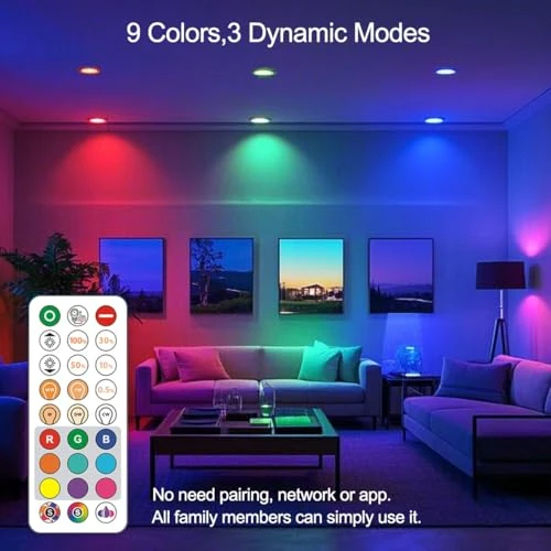 Color Changing LED Flood Light Bulbs, ILC