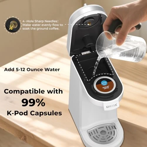 Compact Single Serve Coffee Maker for K Pods — Coffee Maker, CHULUX