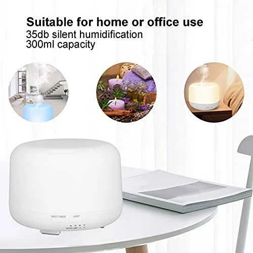 Essential Oil Diffuser Humidifier with LED Lights, EVTSCAN