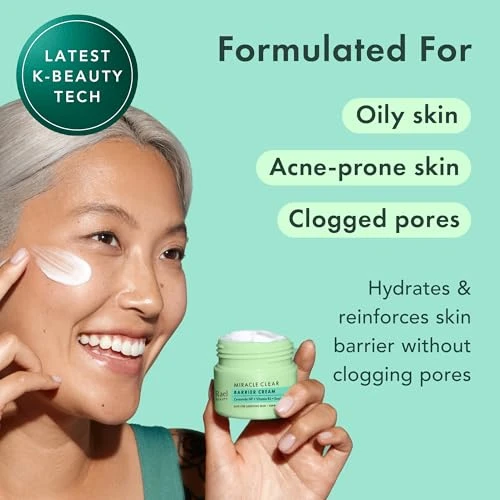 Face Moisturizer, Miracle Clear Barrier Cream, Rael