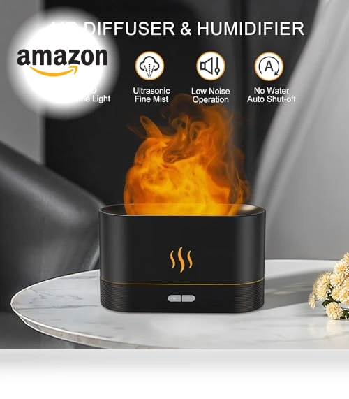 Flame Air Humidifier with Fire LED Light — Diffusers