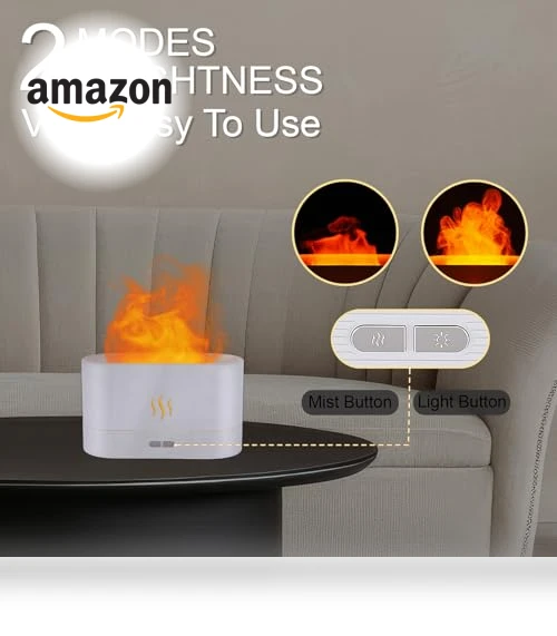 Flame Air Humidifier with Fire LED Light — Diffusers