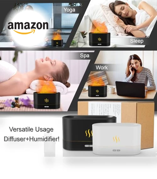 Flame Air Humidifier with Fire LED Light — Diffusers