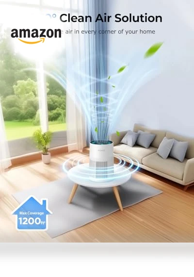 H13 True HEPA Air Purifier with Aromatherapy and Colorful Lights — Activated Carbon Air Purifiers, KOIOS