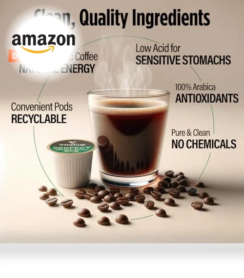 Organic Perfect Dark Roast Decaf Coffee Pod — Coffee, VitaCup