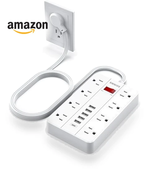 Power Strip with USB and Surge Protector — Power Solutions & Surge Protection, smnice