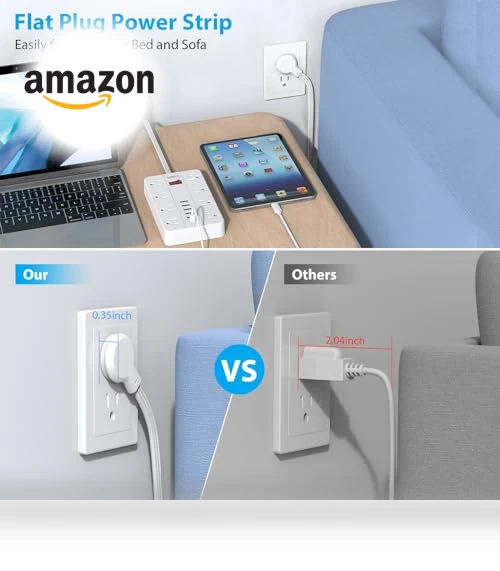Power Strip with USB and Surge Protector — Power Solutions & Surge Protection, smnice