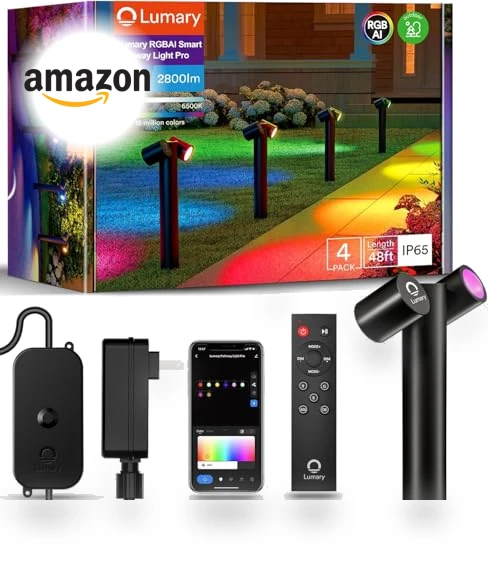 Smart Pathway Light Pro — Outdoor Security & Flood Lighting, Lumary