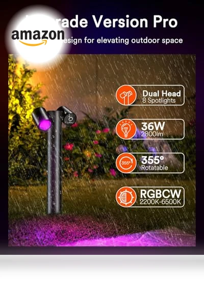 Smart Pathway Light Pro — Outdoor Security & Flood Lighting, Lumary