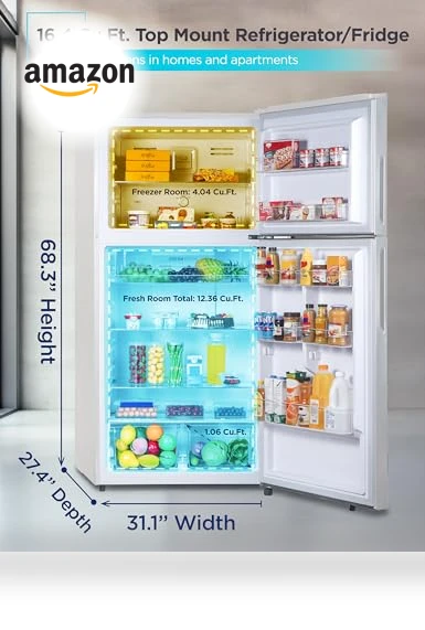 Top Mount Refrigerator with Freezer — Mini Fridges, BLACK+DECKER
