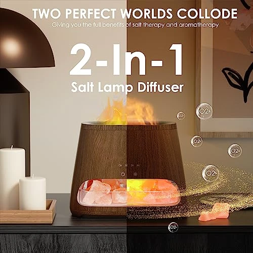 2-in-1 Himalayan Salt Lamp Diffuser — Essential Oil Diffuser, SALKING