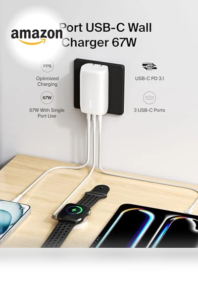 3-Port USB-C Wall Charger with PPS 67W — Chargers, Belkin