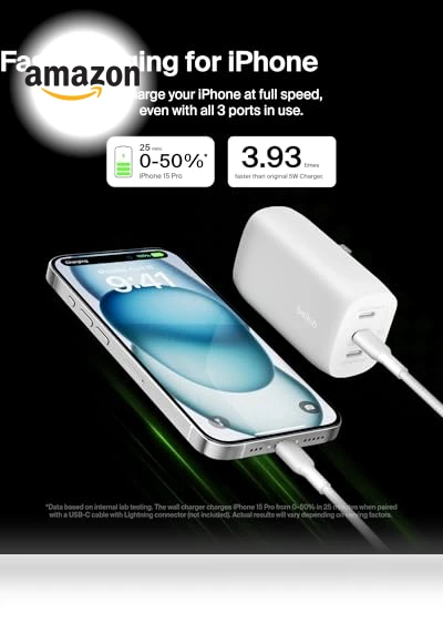 3-Port USB-C Wall Charger with PPS 67W — Chargers, Belkin