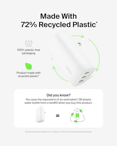 3-Port USB-C Wall Charger with PPS 67W, Belkin
