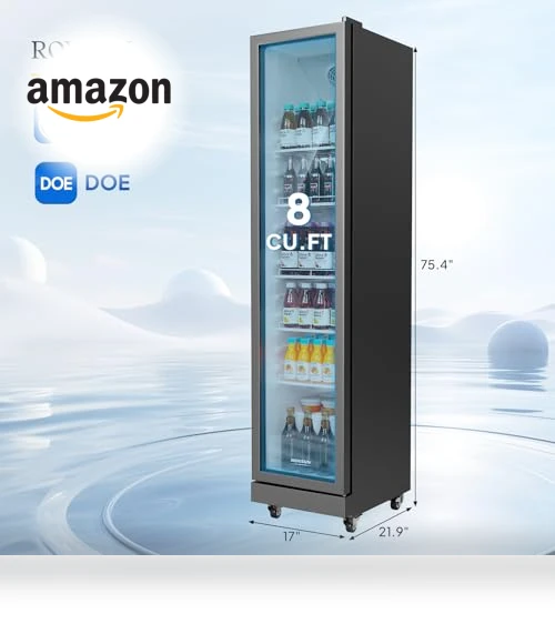 Beverage Refrigerator Commercial Display Cooler — Drink Coolers, ROVSUN