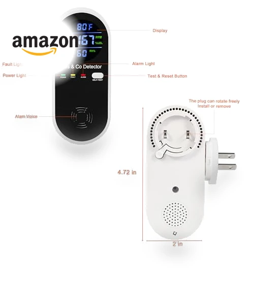 Combination Gas & Carbon Monoxide Detector — Carbon Monoxide Detectors, KOABBIT