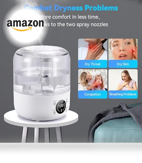 Cool Mist Ultrasonic Humidifier — Air Moisturizers, QWUE