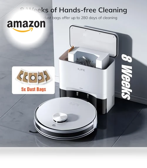 Robot Vacuum and Mop with Self Emptying Station — Smart Cleaning Robots, ILIFE