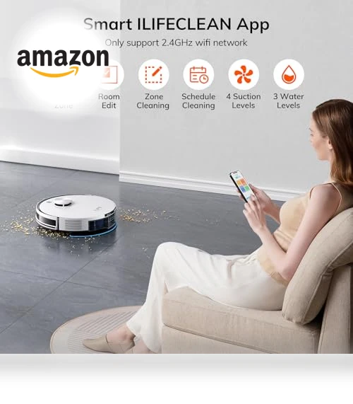 Robot Vacuum and Mop with Self Emptying Station — Smart Cleaning Robots, ILIFE