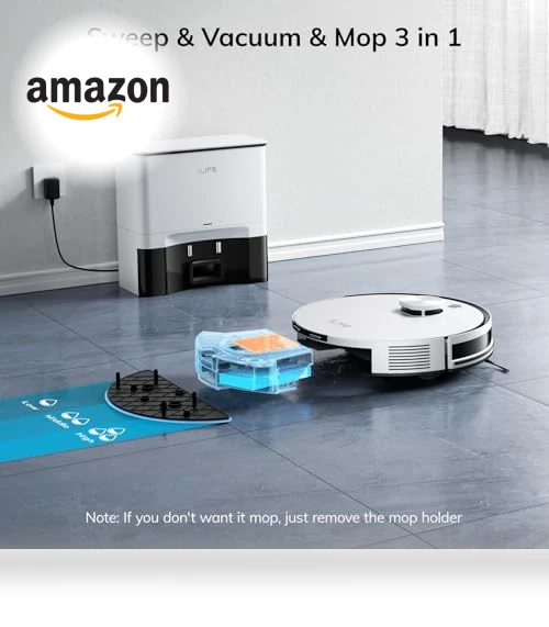 Robot Vacuum and Mop with Self Emptying Station — Smart Cleaning Robots, ILIFE