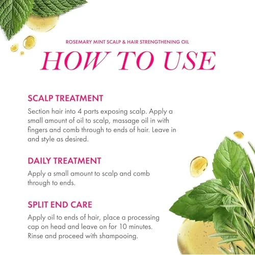Rosemary Mint Scalp & Hair Strengthening Oil, Mielle Organics