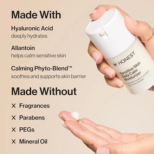Sensitive Skin Daily Calm Lightweight Moisturizer, Honest Beauty