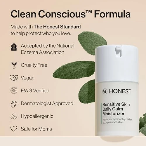 Sensitive Skin Daily Calm Lightweight Moisturizer, Honest Beauty