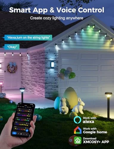 Smart Outdoor String Lights — LED Strip Lights, XMCOSY+