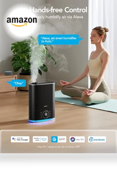 Smart Top-Fill Cool & Warm Mist Humidifier — Air Moisturizers, GoveeLife