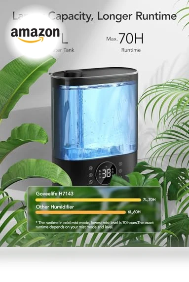 Smart Top-Fill Cool & Warm Mist Humidifier — Air Moisturizers, GoveeLife
