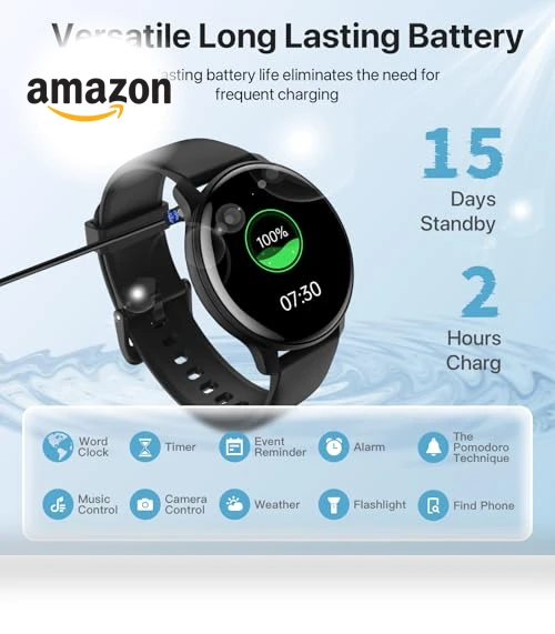 Smart Watch with Bluetooth Call & Health Monitoring — Smartwatches, DIVElink