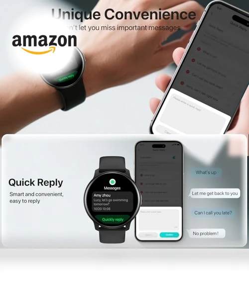 Smart Watch with Bluetooth Call & Health Monitoring — Smartwatches, DIVElink