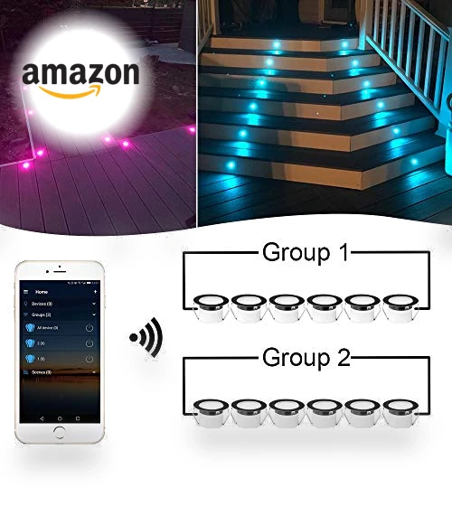 WiFi LED Deck Lights Kit RGBW — Outdoor Deck Lighting, FVTLED
