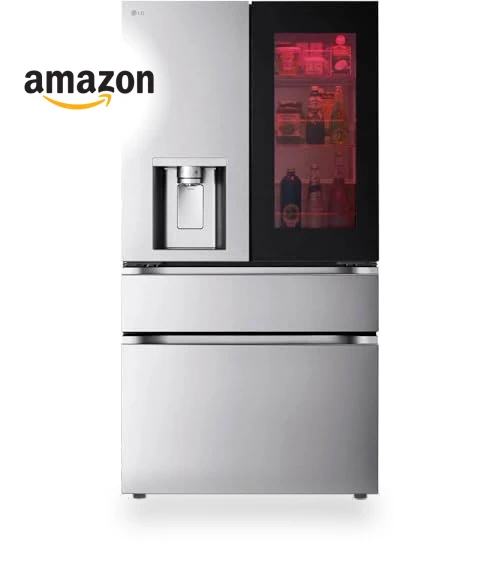 29 Cu. Ft. Stainless 4-Door Counter-Depth French Door Smart Refrigerator — Mini Fridges, LG