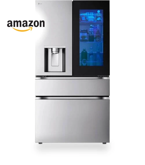 29 Cu. Ft. Stainless 4-Door Counter-Depth French Door Smart Refrigerator — Mini Fridges, LG