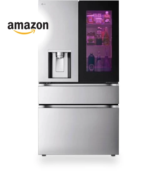 29 Cu. Ft. Stainless 4-Door Counter-Depth French Door Smart Refrigerator — Mini Fridges, LG