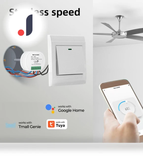 Mini Fan Speed Switch WiFi Ceiling Fan Controller — Smart Home Hubs & Controllers, Vinde Home