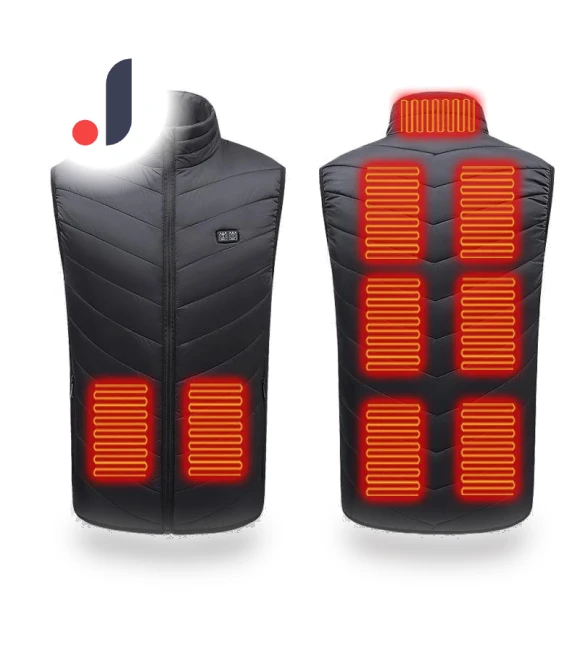 Smart Heated Vest with Stand Collar — Men's Vests, Top Men Wardrobe