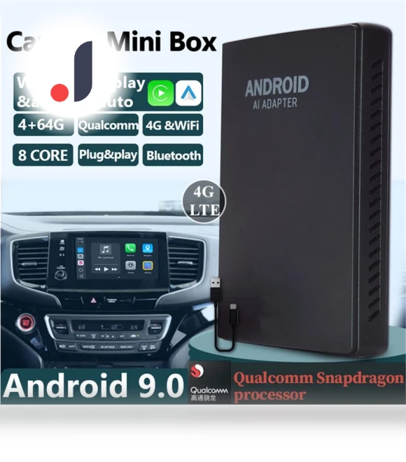 4G LTE Wireless CarPlay Mini Android Auto Ai Box Car Audio System — Stereo Receivers, loverapple