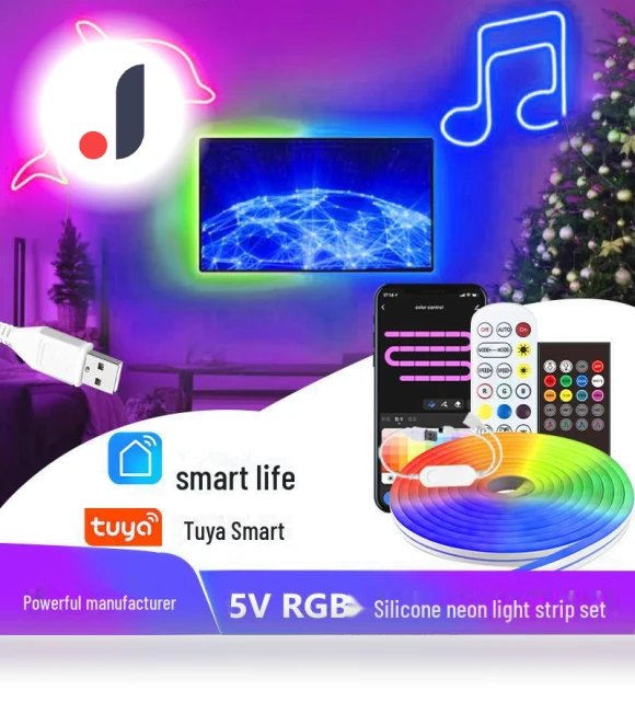 Neon RGB LED Silicone Waterproof Bluetooth Music Ambient Light — LED Strips, Smarter than future
