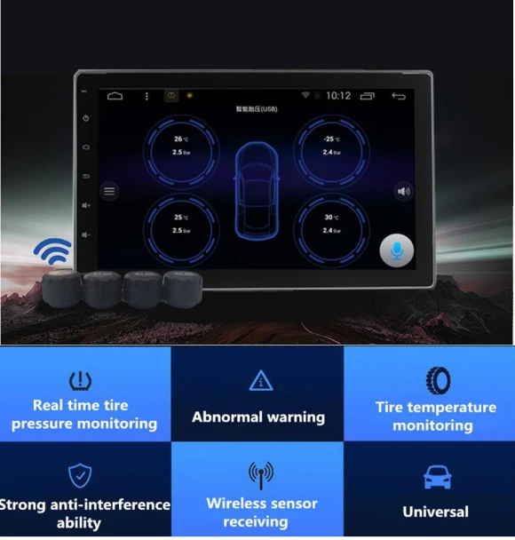 Car Tire Pressure Alarm System — TPMS, loverapple