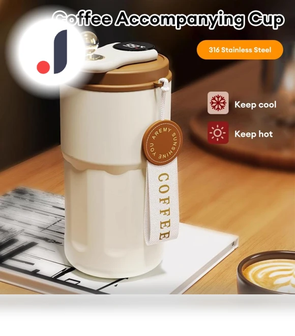 Digital LED Temperature Display Smart Thermos Bottle — Beverage Warmers, Household supplies MH
