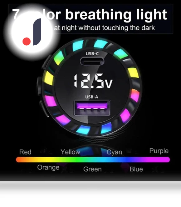 Smart Car Charger with Voltage Monitor — Chargers, NyPhoenix Auto
