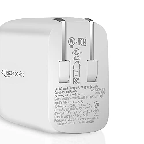 30W One-Port GaN USB-C Wall Charger, Amazon Basics