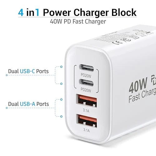 40W 4 Port Wall Plug Fast Charging Block — Power Bank, Shenzhen Xihuida Electronics Co., Ltd.