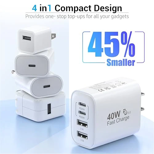 40W 4 Port Wall Plug Fast Charging Block — Power Bank, Shenzhen Xihuida Electronics Co., Ltd.