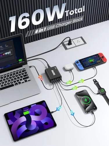 6-in-1 Fast USB Charging Station — Power Bank, shenzhenshiquanshengdamaoyiyouxiangongsi